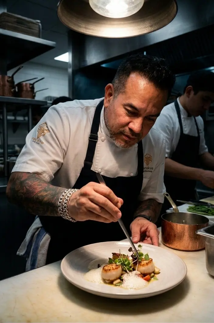 Chef emplatando